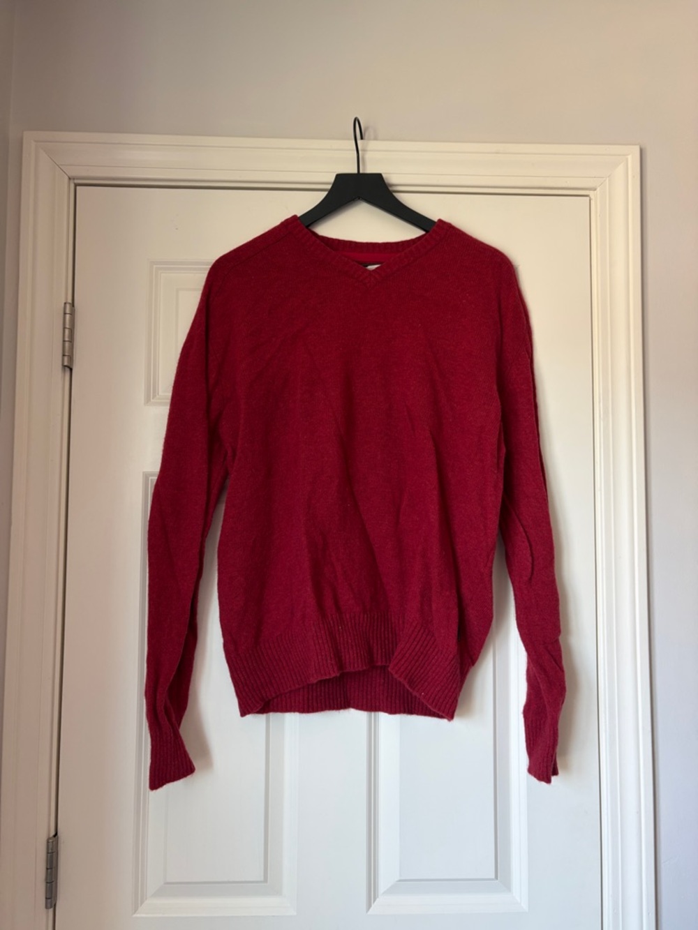 Beretta Red V-Neck Wool Sweater